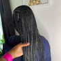 Small Bob knotless Braids with curly end