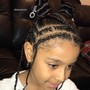 Kid's: (2) Stitch Braids, Natural Hair