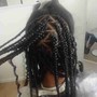 Fulani braids (half cornrows half box braids)