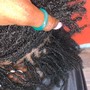 Wash W/ Retwist + Unisex Loc Style w/Human Hair Extensions