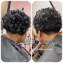 Shampoo and Style(relaxed short hair)