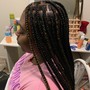 Medium Box Braids with knot