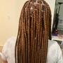 Medium Box Braids with knot