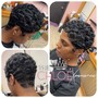 Shampoo and Style(relaxed short hair)