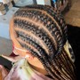 Wig protective cornrows