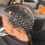 Wig protective cornrows