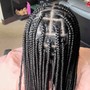 Small box braids (waist length)