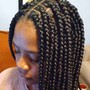 Feed In Small French Braids