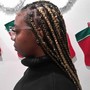 Feed In Small French Braids