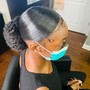 Silk Press + Apple Cider Scalp Detox (This service is ideal for clients experiencing dry/itchy scalp, dandruff, or you’ve just removed a protective style.)