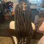 Cornrows with double strand twists- natural hair