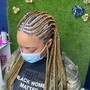 Rubber band design/ knotless braids