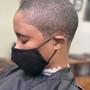 Shave bald head w/ straight edge blade