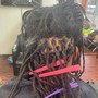 Loc retwist (palm roll)