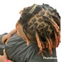 Loc retwist (palm roll)