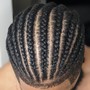 Cornrows with hair extensions