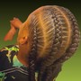 Cornrows with double strand twists- natural hair