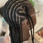 Kids half Cornrows/ half knotless