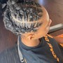 Men’s braid/twist style with HIGHTOP