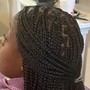 Quick Weave half up half down ponytail