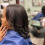 Blowout/silk press ,trim (natural hair only)