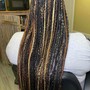 Large Knotless braids (waist length)