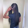 Smedium  butt length knotless braids