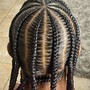 Medium size natural hair braids