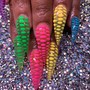 3D nail art/nail charms/air brush/raw glitter