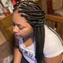 Large box braids mid back