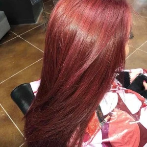 red hair with brown underneath