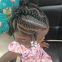 Kids small feedin pony/Bun Braids