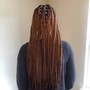 Small Knotless Braids lower back with hair included