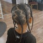 2 braids feed in braids