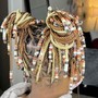 Short knotless Braids W/ Beads