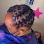 Plaits /DoubleStrand w/ shaved sides