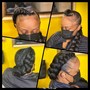 Partial relaxer short hair