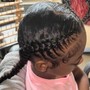 Wig protective cornrows