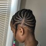 Cornrows/updo