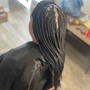 Large Knotless Braids Mid back