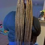 Adult knotless triangle plaits