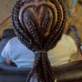 Kid's 2 Braids( curly)