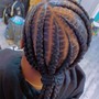 Smedium knotless plaits