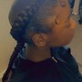 Feedins braids to ponytail( large)