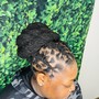 Natural hair cornrows