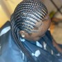 French curl knotless braids