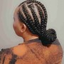 Feed-In Braids With Box Braids