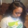 Partial Sew In ear down and style