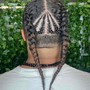 Basic Cornrows/ Wig Braid Down