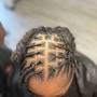 Kid's traditional cornrows no hair